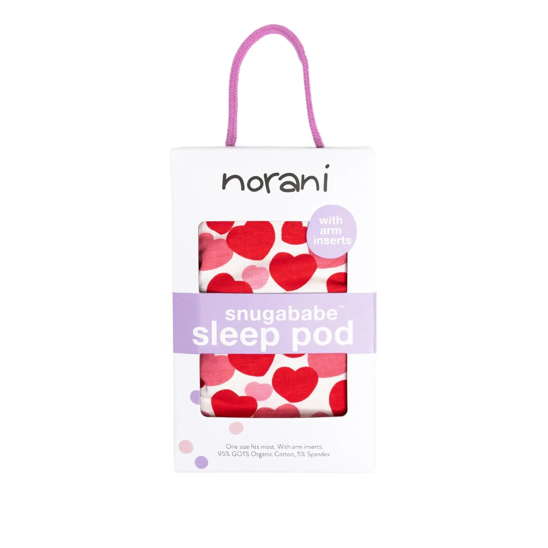 Norani Baby Snugababe Swaddle™ Sleep Pod - Red & Pink Hearts - 