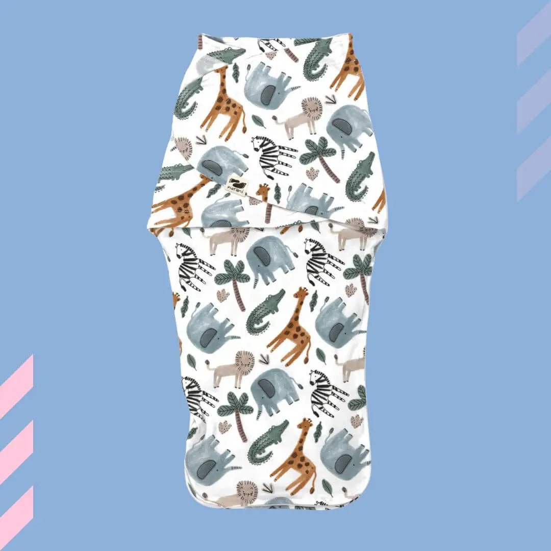 Norani Baby Snugababe Swaddle™ Sleep Pod - Safari Animals - 