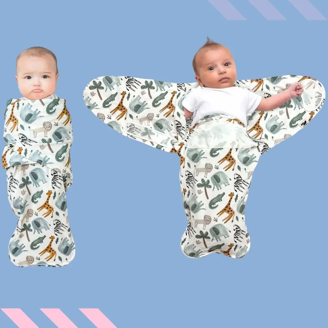 Norani Baby Snugababe Swaddle™ Sleep Pod - Safari Animals - 