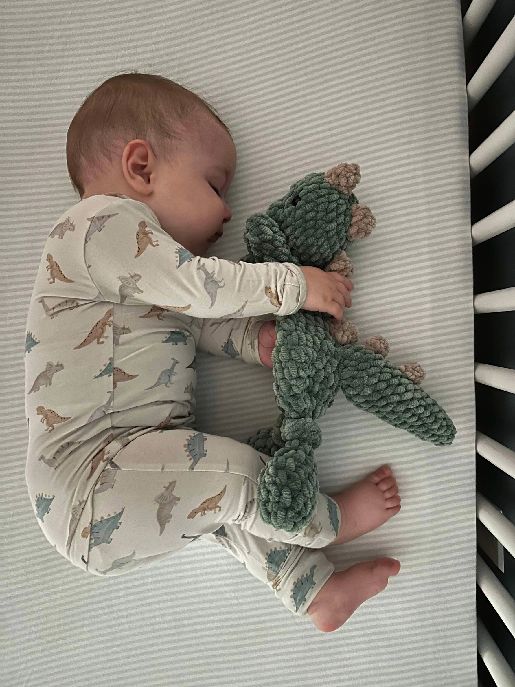 Little Joy Co. Snugglesaurus 2pc Henley Bamboo Pajamas - Sizes Newborn & Up! - 