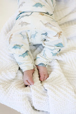 Little Joy Co. Snugglesaurus 2pc Henley Bamboo Pajamas - Sizes Newborn & Up! - 