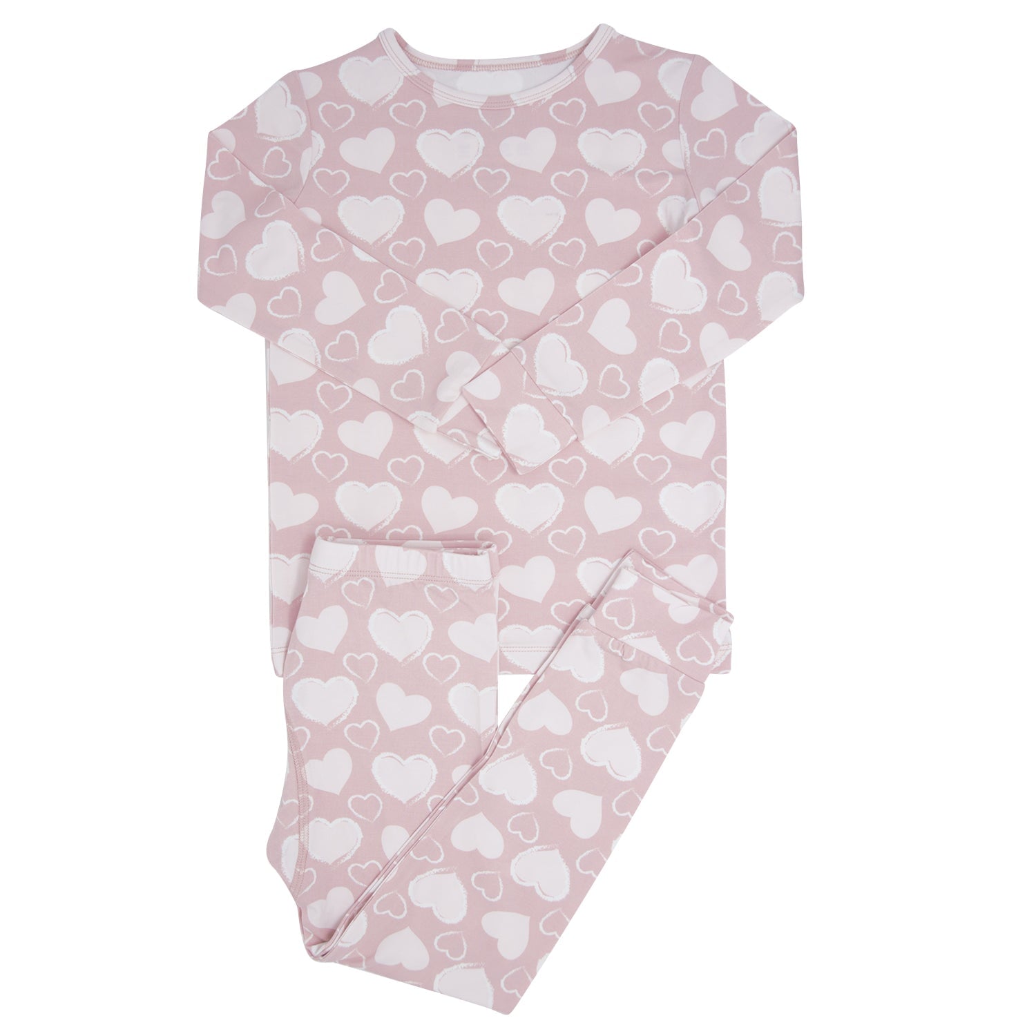 Sweet Bamboo So Much Love Big Kid Pajama Set Cozy Sleepwear Sweet Bamboo Everetts Place: Online Boutique