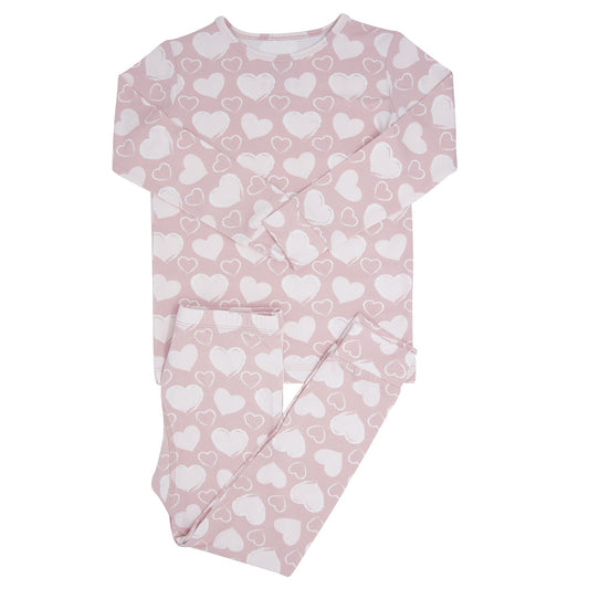 Sweet Bamboo So Much Love Big Kid Pajama Set Cozy Sleepwear Sweet Bamboo Everetts Place: Online Boutique