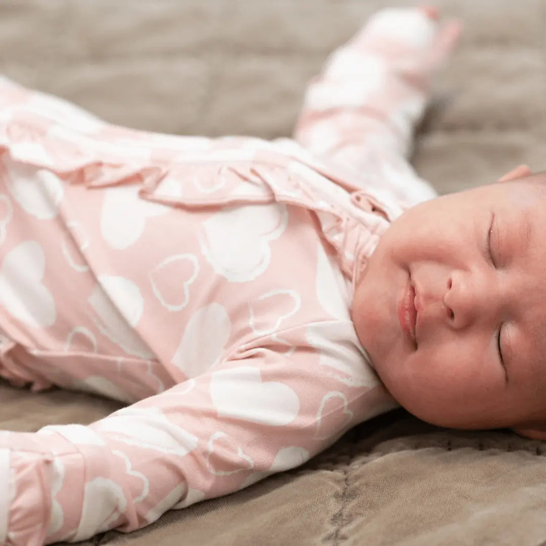 Sweet Bamboo So Much Love Ruffle Footie - 