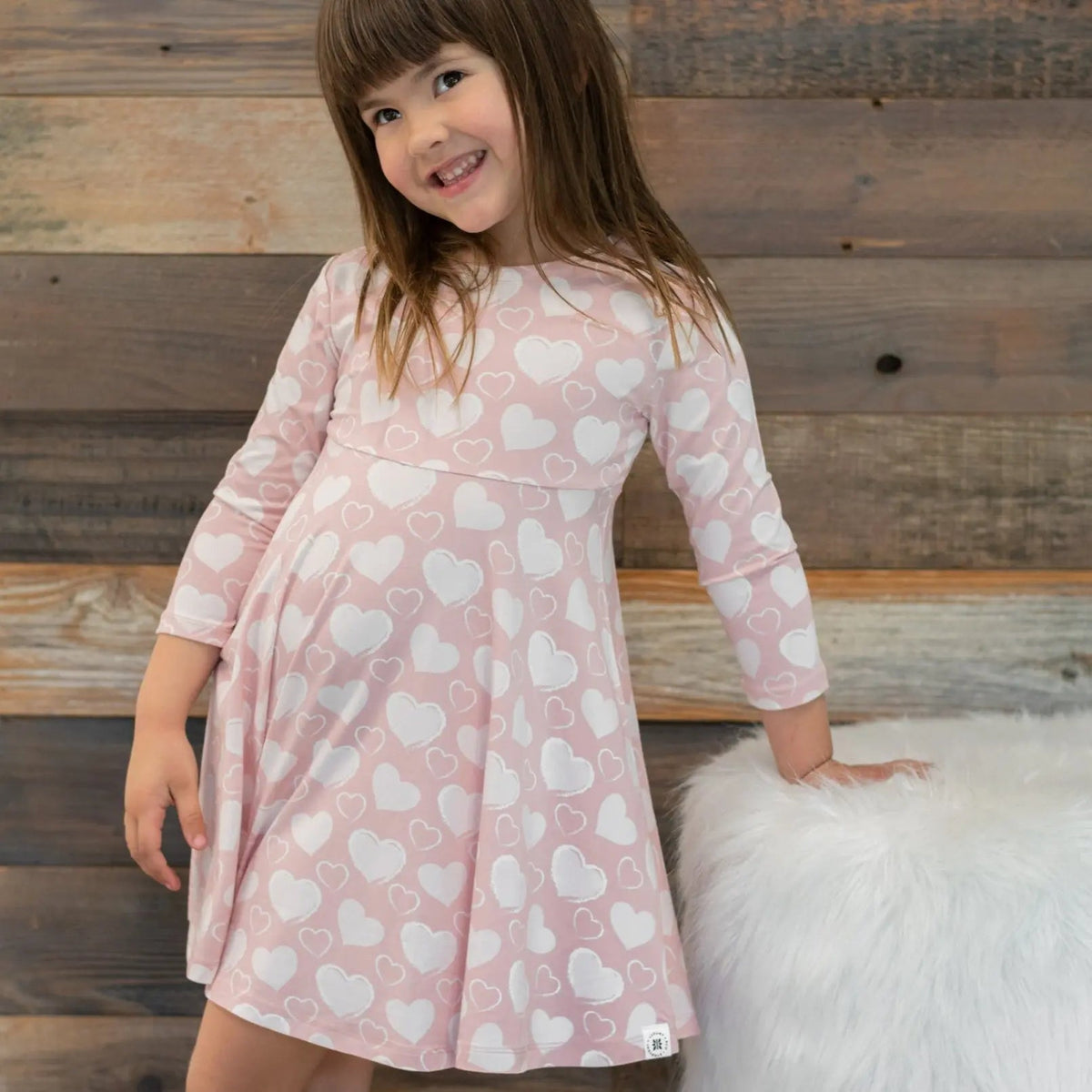 Sweet Bamboo So Much Love Swirly Girl Dress - 