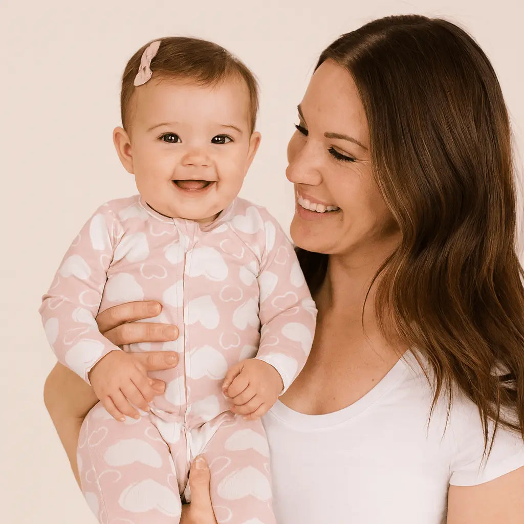 Sweet Bamboo So Much Love Zipper Footie - 