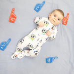 Angel Dear Soccer Balls Playing Soccer Blue - 2 Way Zipper Footie - 