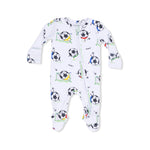 Angel Dear Soccer Balls Playing Soccer Blue - 2 Way Zipper Footie - 