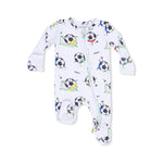 Angel Dear Soccer Balls Playing Soccer Blue - 2 Way Zipper Footie - 
