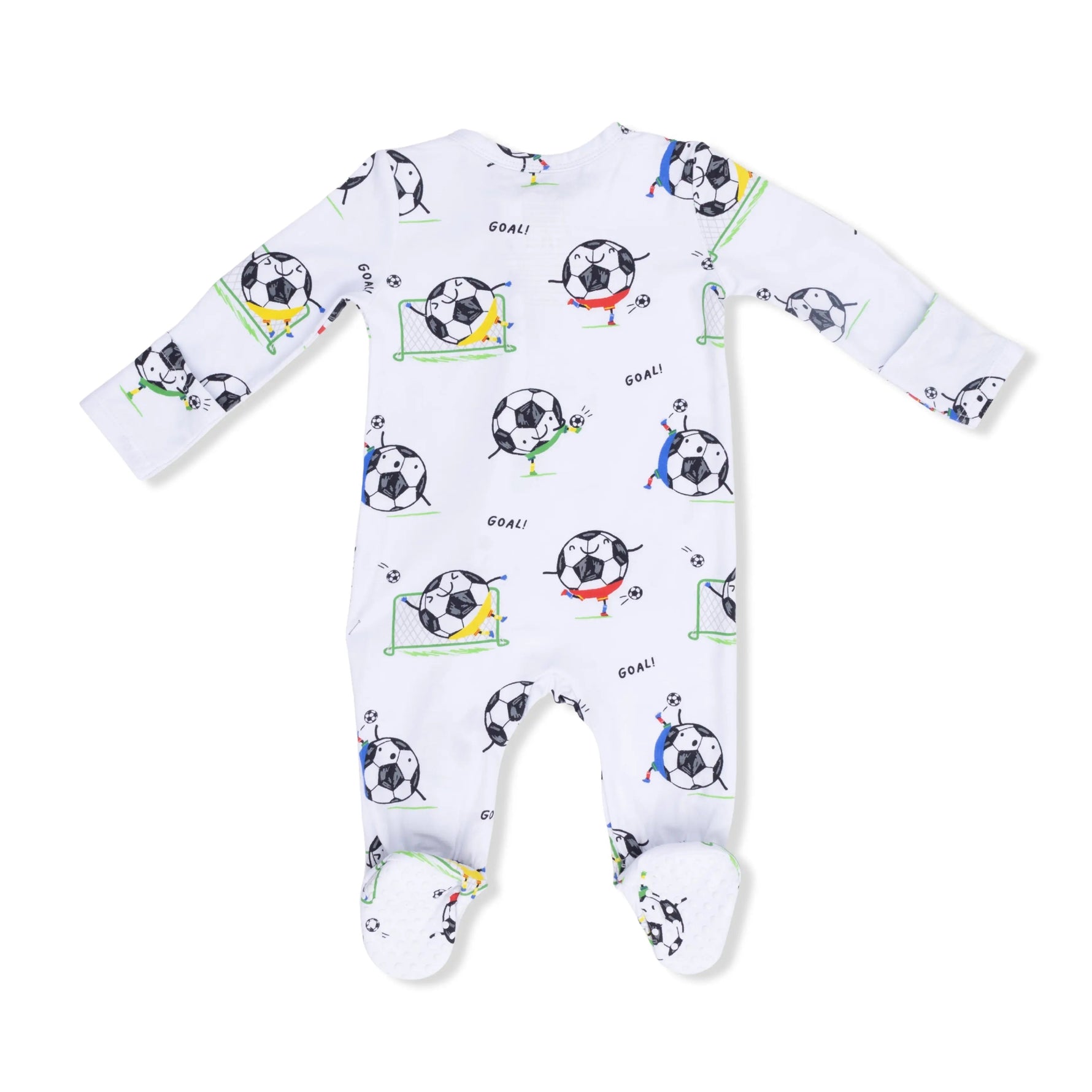 Angel Dear Soccer Balls Playing Soccer Blue - 2 Way Zipper Footie - 