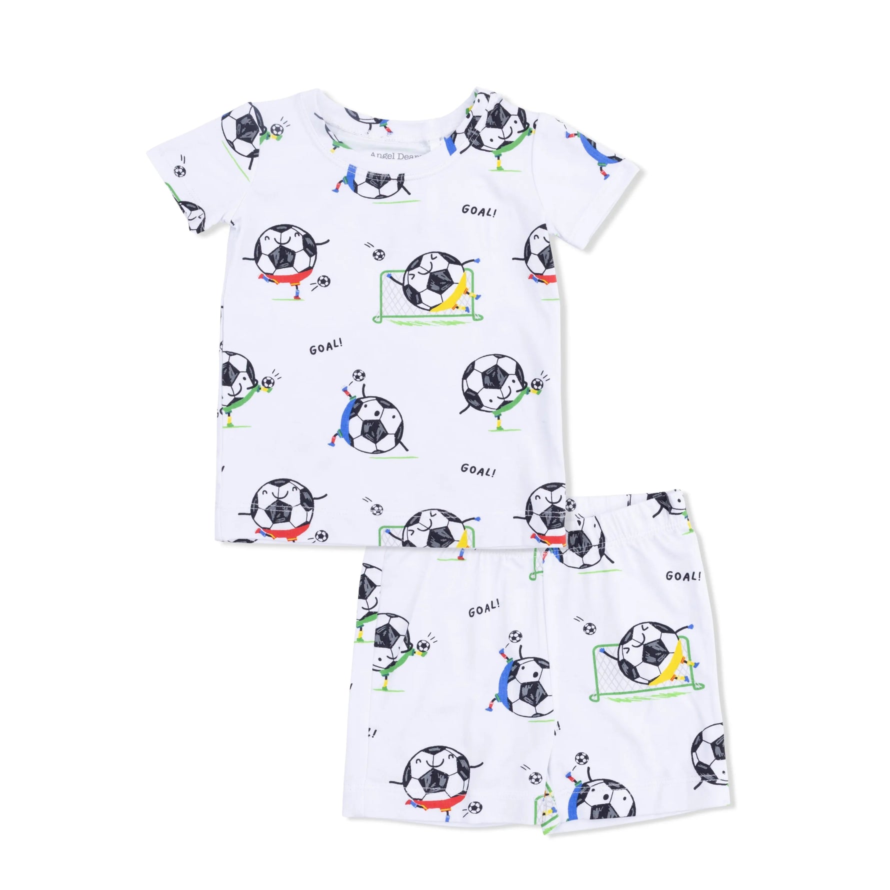 Angel Dear Soccer Balls Playing Soccer Blue - Loungewear Short Set - 