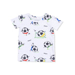 Angel Dear Soccer Balls Playing Soccer Blue - Loungewear Short Set - 