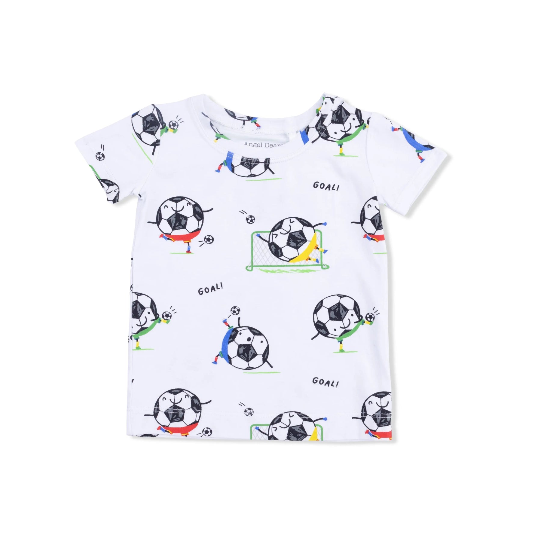 Angel Dear Soccer Balls Playing Soccer Blue - Loungewear Short Set - 