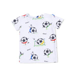 Angel Dear Soccer Balls Playing Soccer Blue - Loungewear Short Set - 