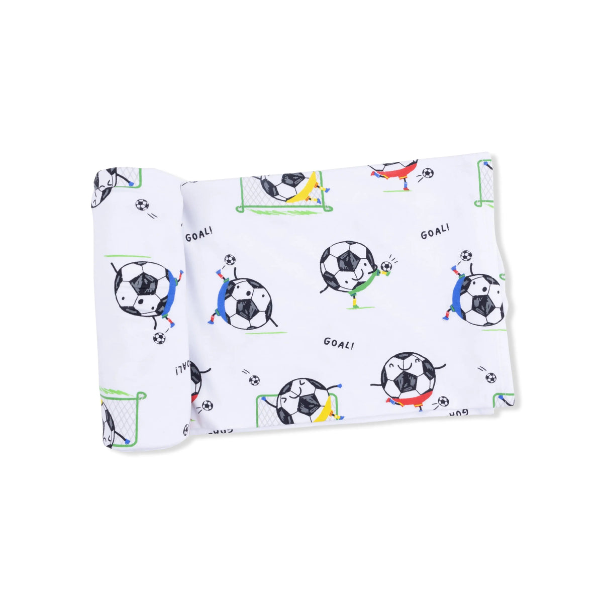 Angel Dear Soccer Balls Playing Soccer Blue - Swaddle Blanket - 