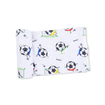 Angel Dear Soccer Balls Playing Soccer Blue - Swaddle Blanket - 