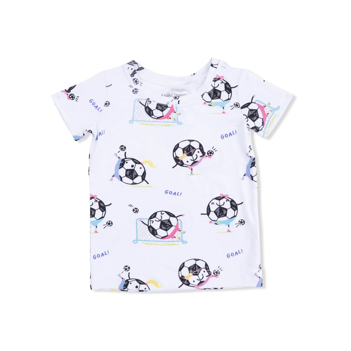 Angel Dear Soccer Balls Playing Soccer Pink - Loungewear Short Set - 