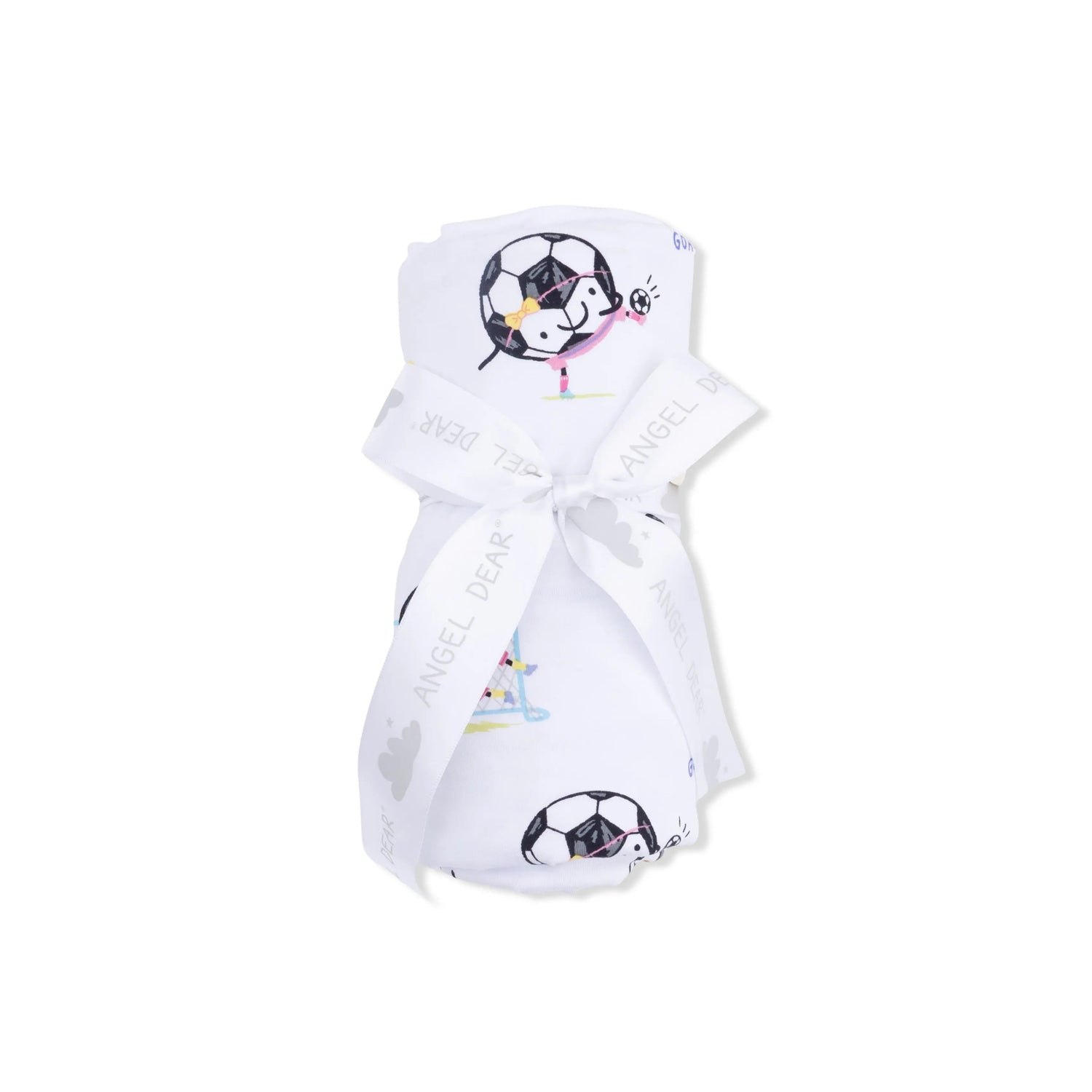 Angel Dear Soccer Balls Playing Soccer Pink - Swaddle Blanket - 
