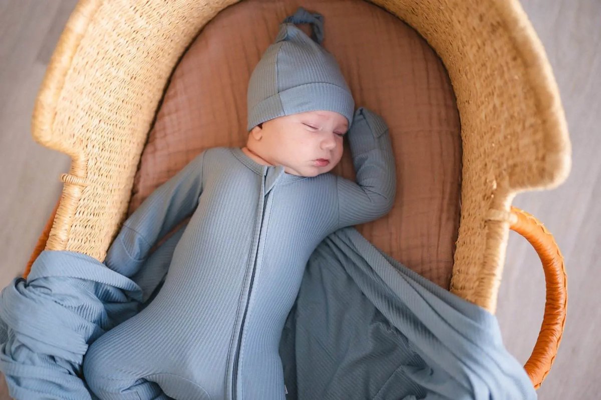 Harp Angel Boutique Soft Bamboo Blend Ribbed Baby Hat for Newborns Up to 3 Months - 