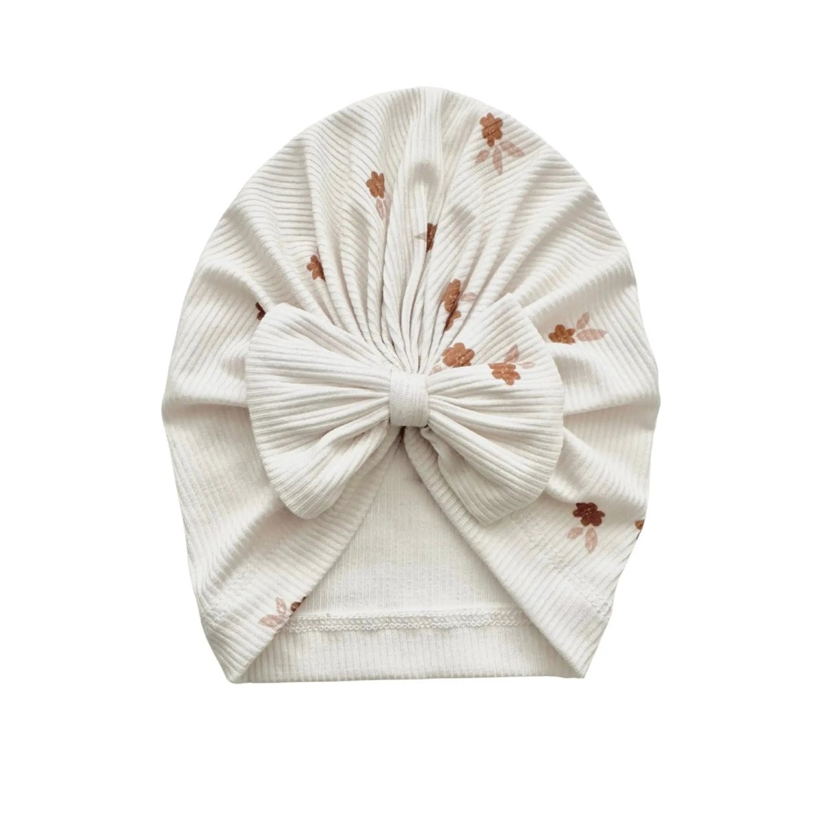 Harp Angel Boutique Soft Bamboo Bow Turban Hat with Stretch for Newborn Girls - 