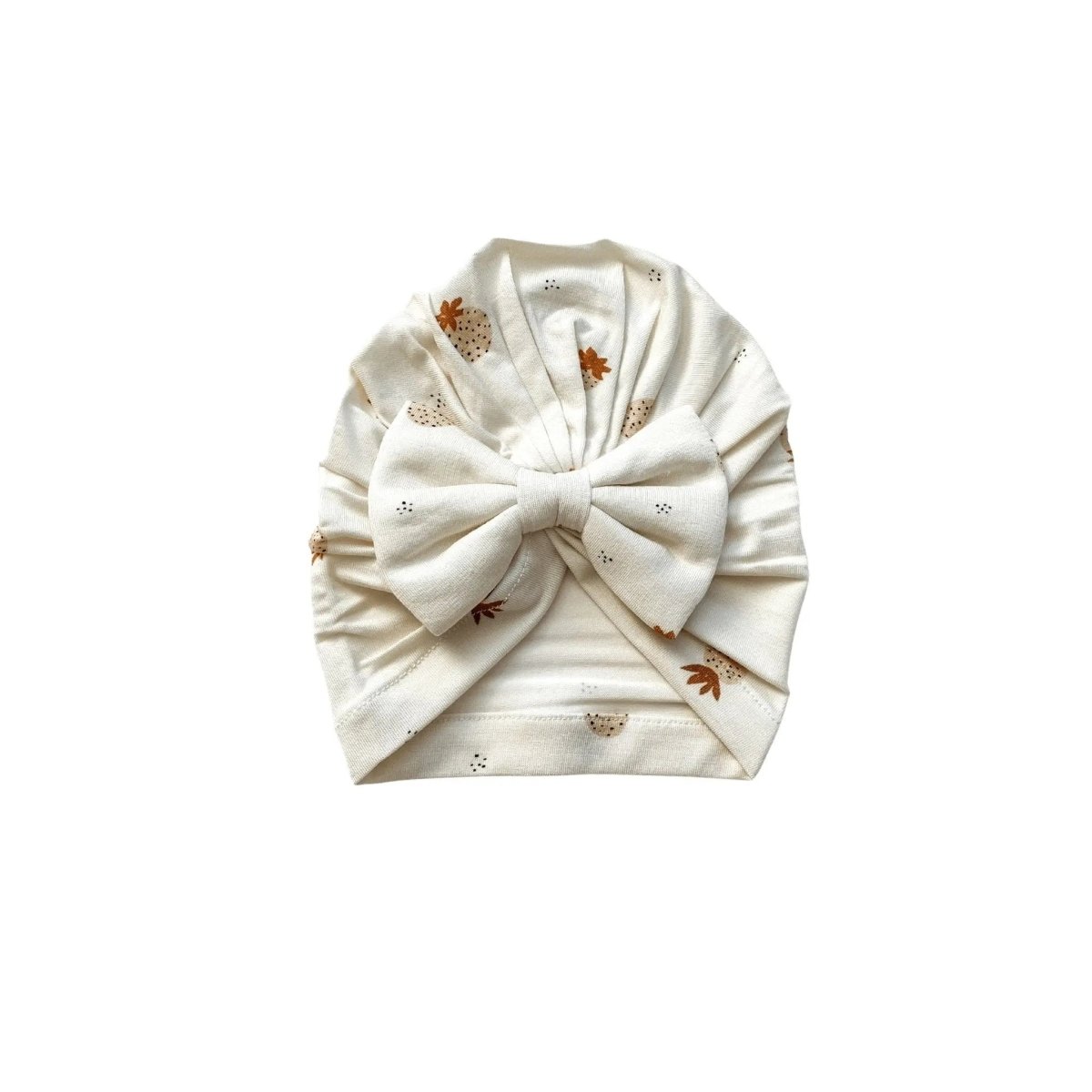 Harp Angel Boutique Soft Bamboo Bow Turban Hat with Stretch for Newborn Girls - 