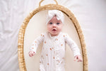 Harp Angel Boutique Soft Bamboo Bow Turban Hat with Stretch for Newborn Girls - 
