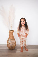 Harp Angel Boutique Soft Bamboo Flower Garden Pajama Set with Snug Fit for Kids - 