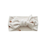 Harp Angel Boutique Soft Bamboo Knotted Headband with Adjustable Fit for Baby Girls - 