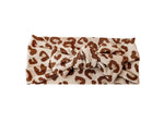 Harp Angel Boutique Soft Bamboo Leopard Knotted Headband for Baby Girls Up to 6 Months - 
