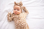 Harp Angel Boutique Soft Bamboo Leopard Knotted Headband for Baby Girls Up to 6 Months - 