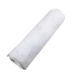Newcastle Classics Soft Bamboo Muslin Swaddle Blanket with Polka Dots for Newborns - 