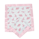 Newcastle Classics Soft Bamboo Security Blanket with Cute Dinosaur Print for Babies - 