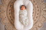 Harp Angel Boutique Soft Bamboo Stretch Swaddle with La La Floral Print for Infants - 