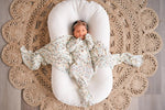Harp Angel Boutique Soft Bamboo Stretch Swaddle with La La Floral Print for Infants - 