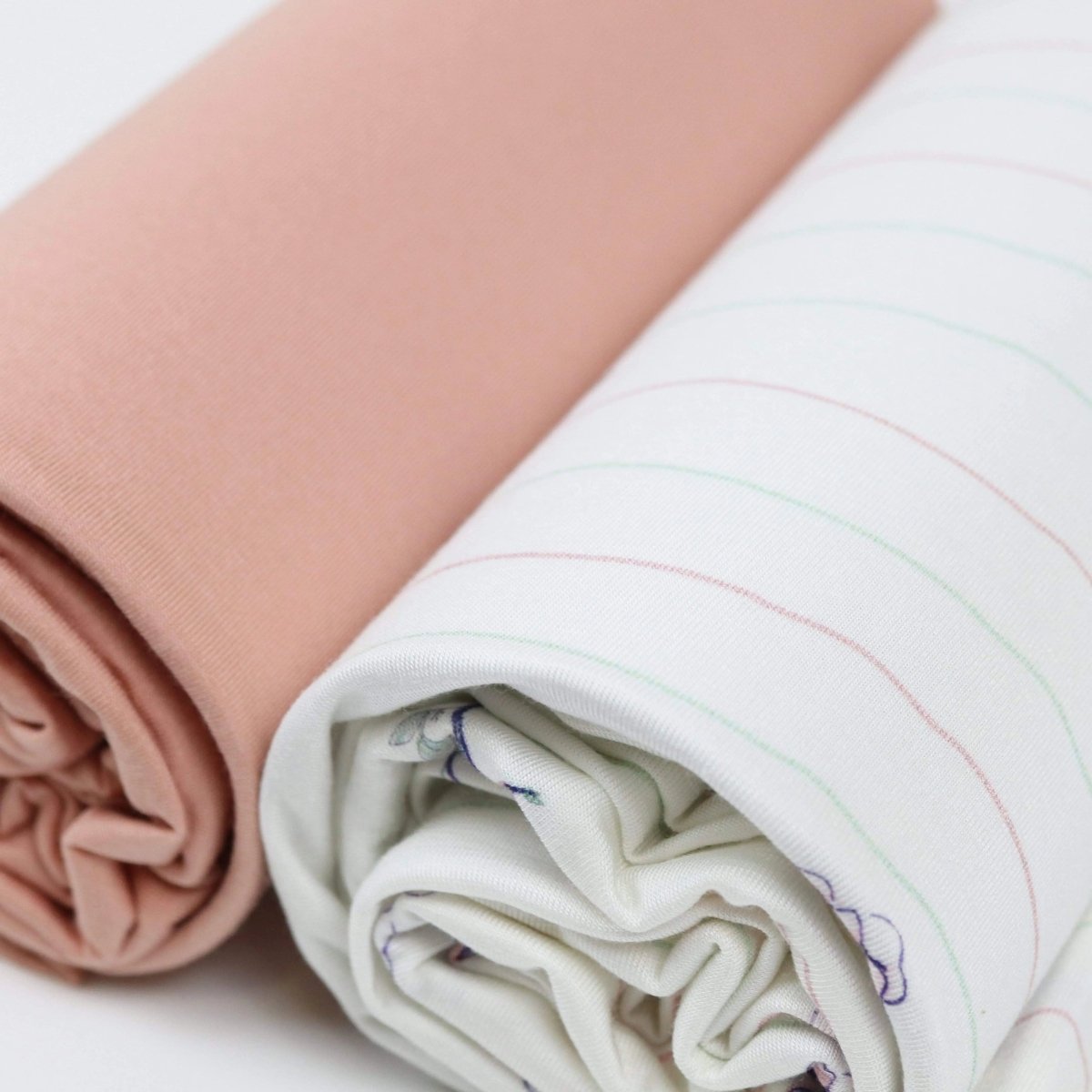 Goosewaddle® | Newborn Baby Blankets Toys Teethers Bibs & More Soft Bamboo Swaddle Blankets Set with Floral Design