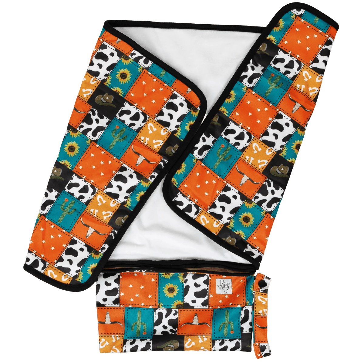 Texas Tushies Soft Bamboo Travel Changing Pad with Compact Fold for On - the - Go Parents - 