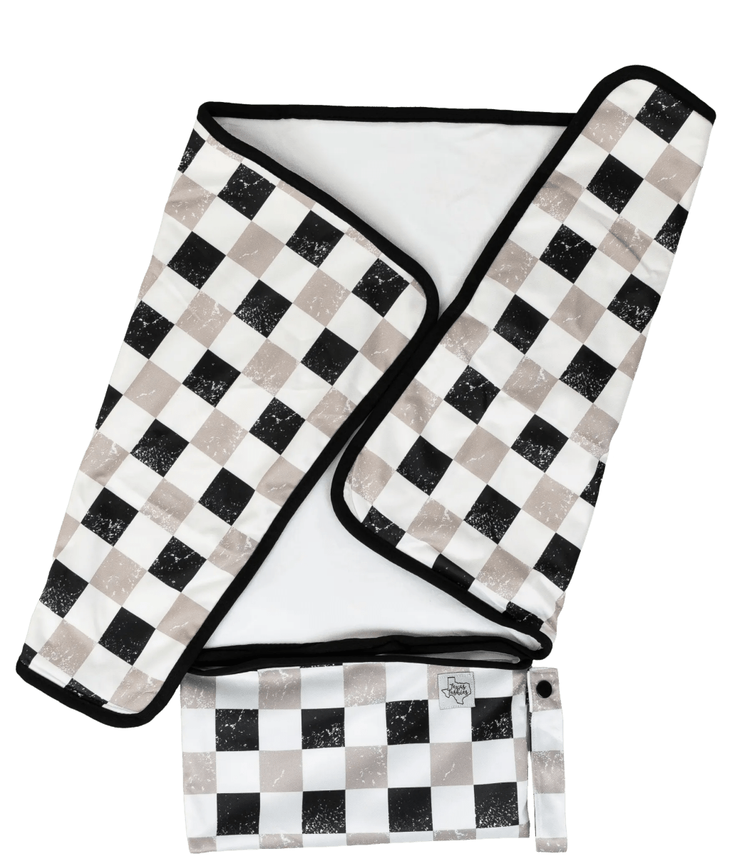 Texas Tushies Soft Bamboo Travel Changing Pad with Compact Fold for On - the - Go Parents - 