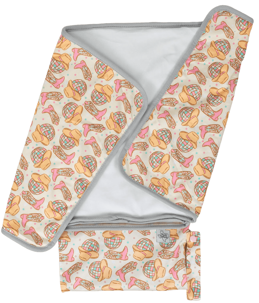 Texas Tushies Soft Bamboo Travel Changing Pad with Compact Fold for On - the - Go Parents - 