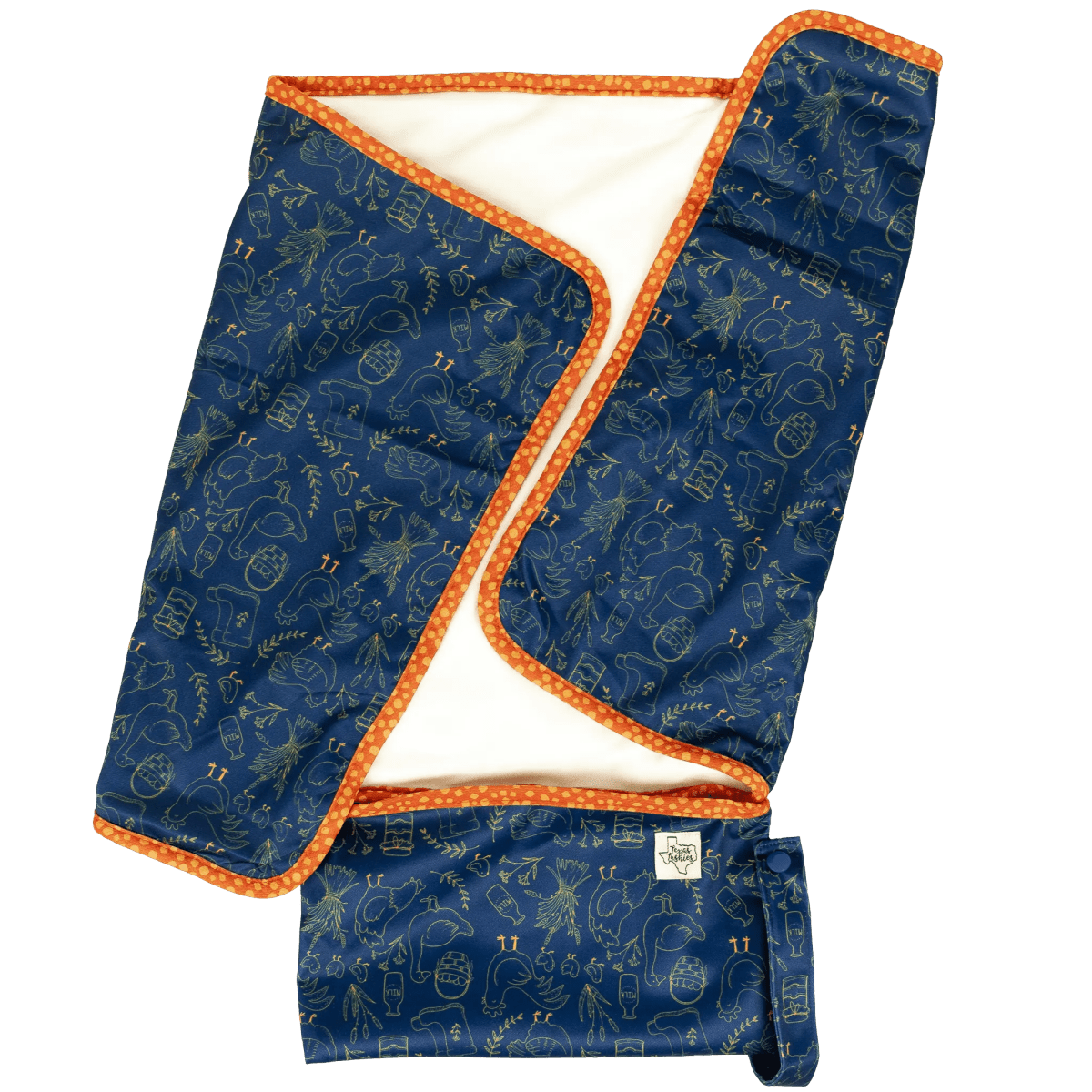 Texas Tushies Soft Bamboo Travel Changing Pad with Compact Fold for On - the - Go Parents - 