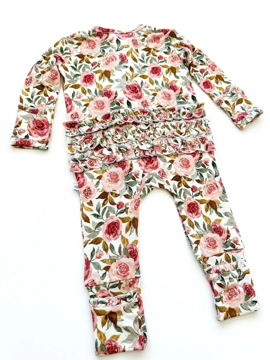 Harp Angel Boutique Soft Bamboo Viscose Baby Outfit with Ruffles for Comfortable Wear - 