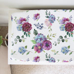 Honey Lemonade Soft Blue Floral Changing Pad Cover for Stylish Nursery Decor - 
