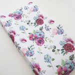 Honey Lemonade Soft Blue Floral Changing Pad Cover for Stylish Nursery Decor - 
