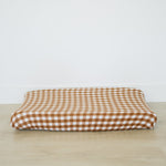 Mebie Baby Soft Breathable Gingham Muslin Changing Pad Cover For Standard Changing Pads - 