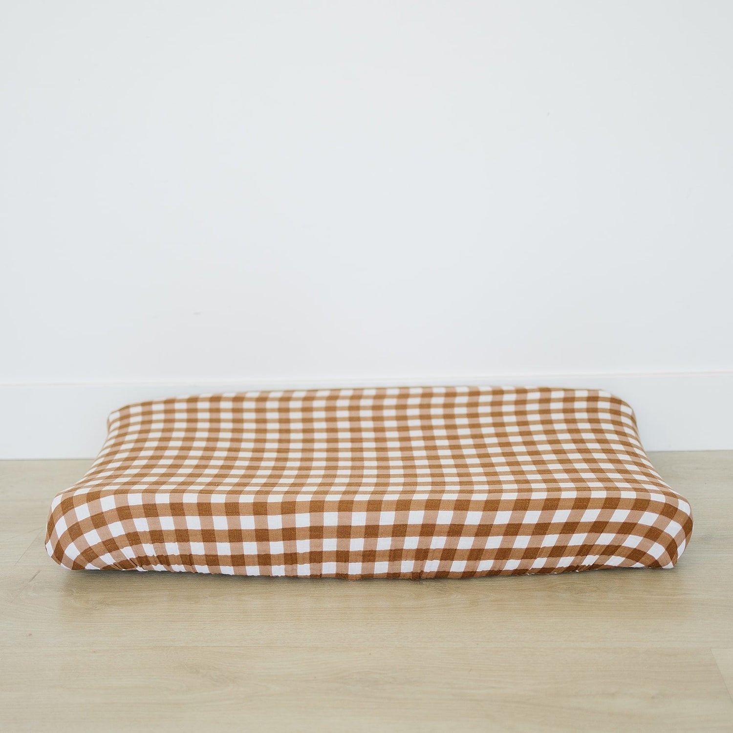 Mebie Baby Soft Breathable Gingham Muslin Changing Pad Cover For Standard Changing Pads - 