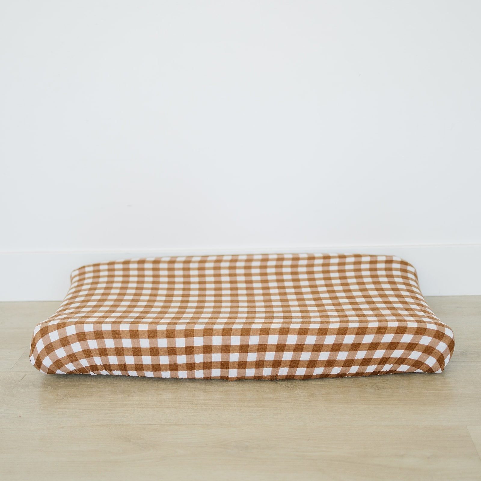 Mebie Baby Soft Breathable Gingham Muslin Changing Pad Cover For Standard Changing Pads - 