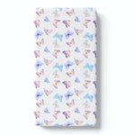 Honey Lemonade Soft Butterfly Fitted Crib Sheet for Stylish Nursery Decor - 