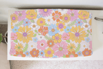 Honey Lemonade Soft Changing Pad Cover with Retro Floral Design for Stylish Nurseries - 