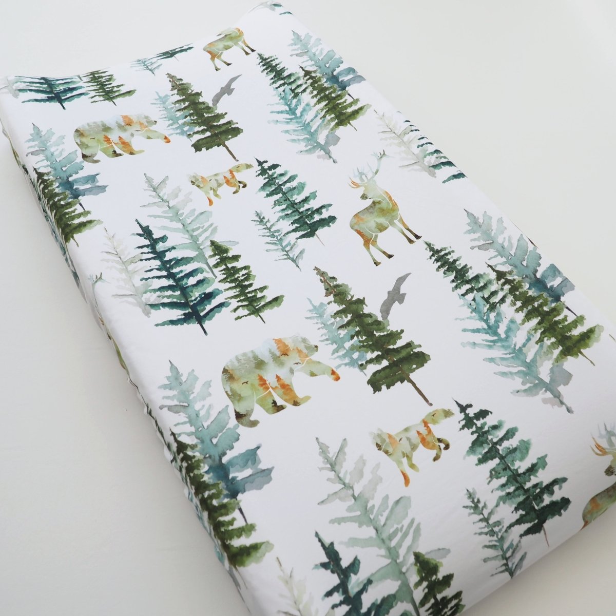 Honey Lemonade Soft Changing Pad Cover with Woodland Design for Baby Nursery Essentials - 