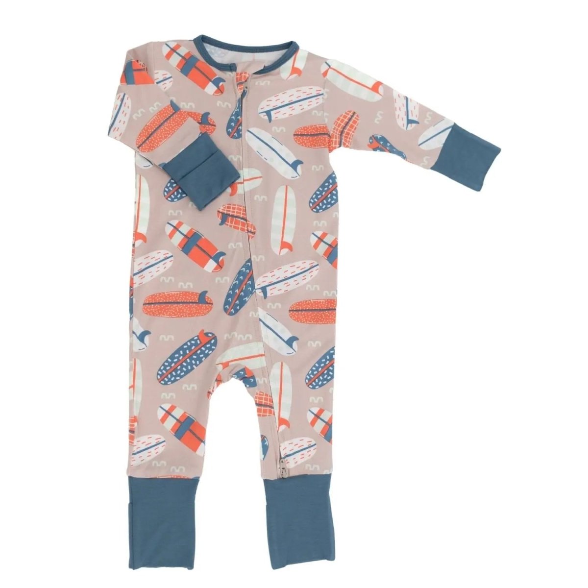 Sweet Bamboo Soft Cotton Convertible Baby Romper with Two Way Zip for Active Infants - 