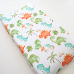 Honey Lemonade Soft Cotton Dinosaur Changing Pad Cover for Playful Nursery Decor - 
